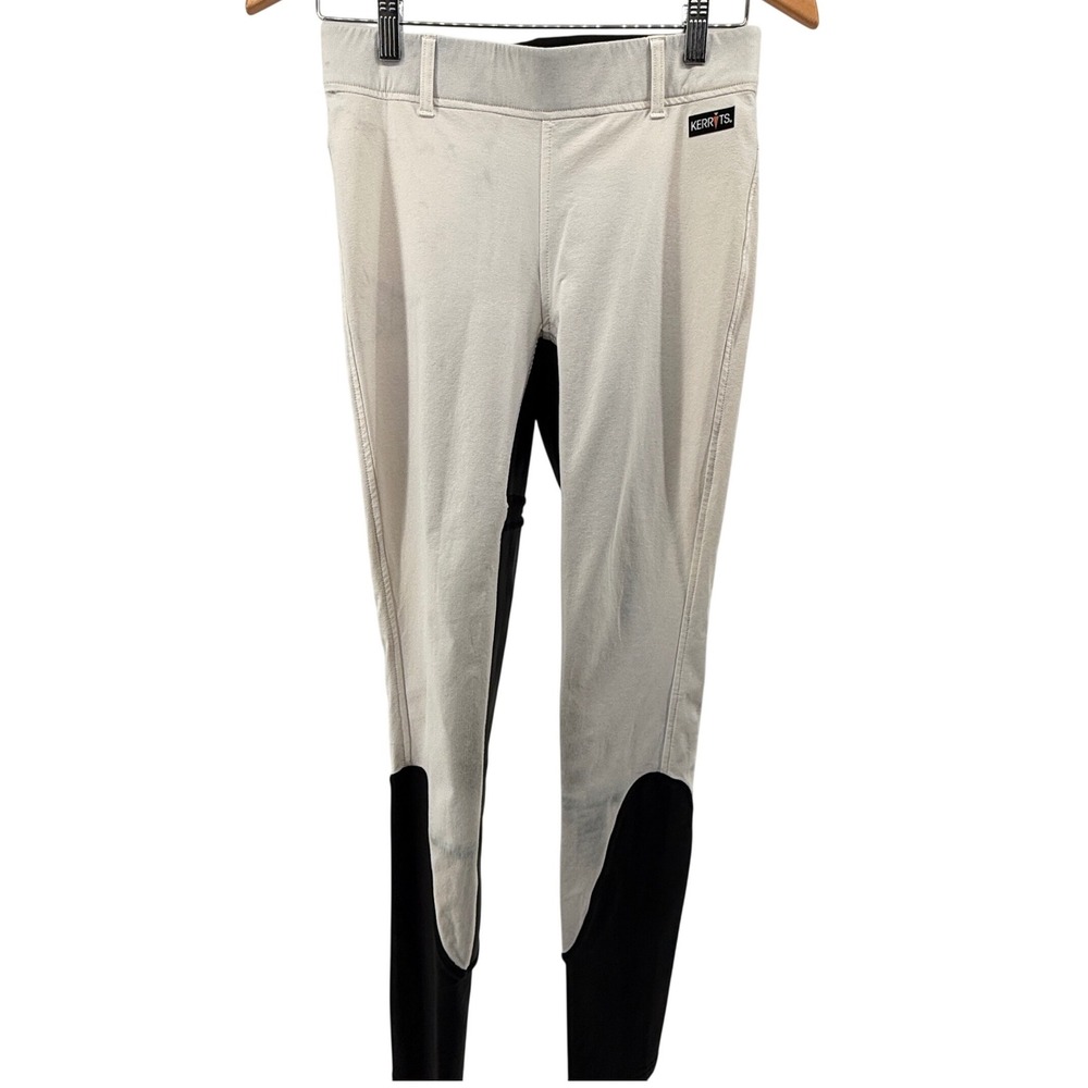 Kerrits Full‎ Seat Riding  Tan Black Equestrian Schooling Tights womens  M